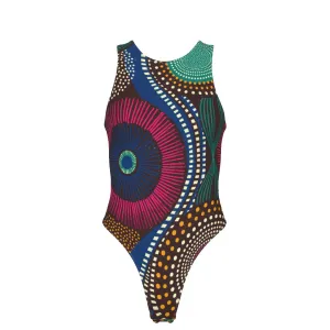 Afro Print Women's Tank Bodysuit