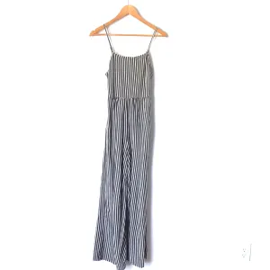 American Eagle Grey & White Striped Jumpsuit- Size XS