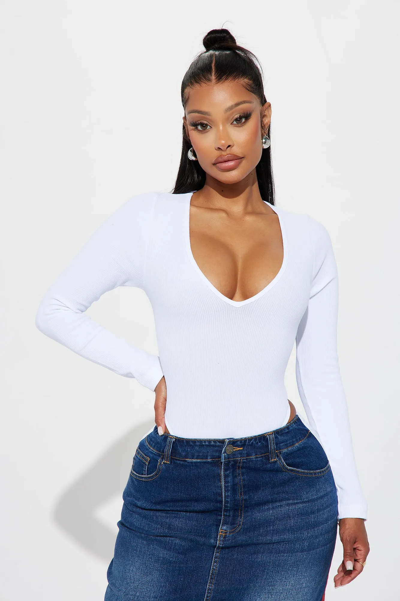 Ana Seamless Bodysuit - White