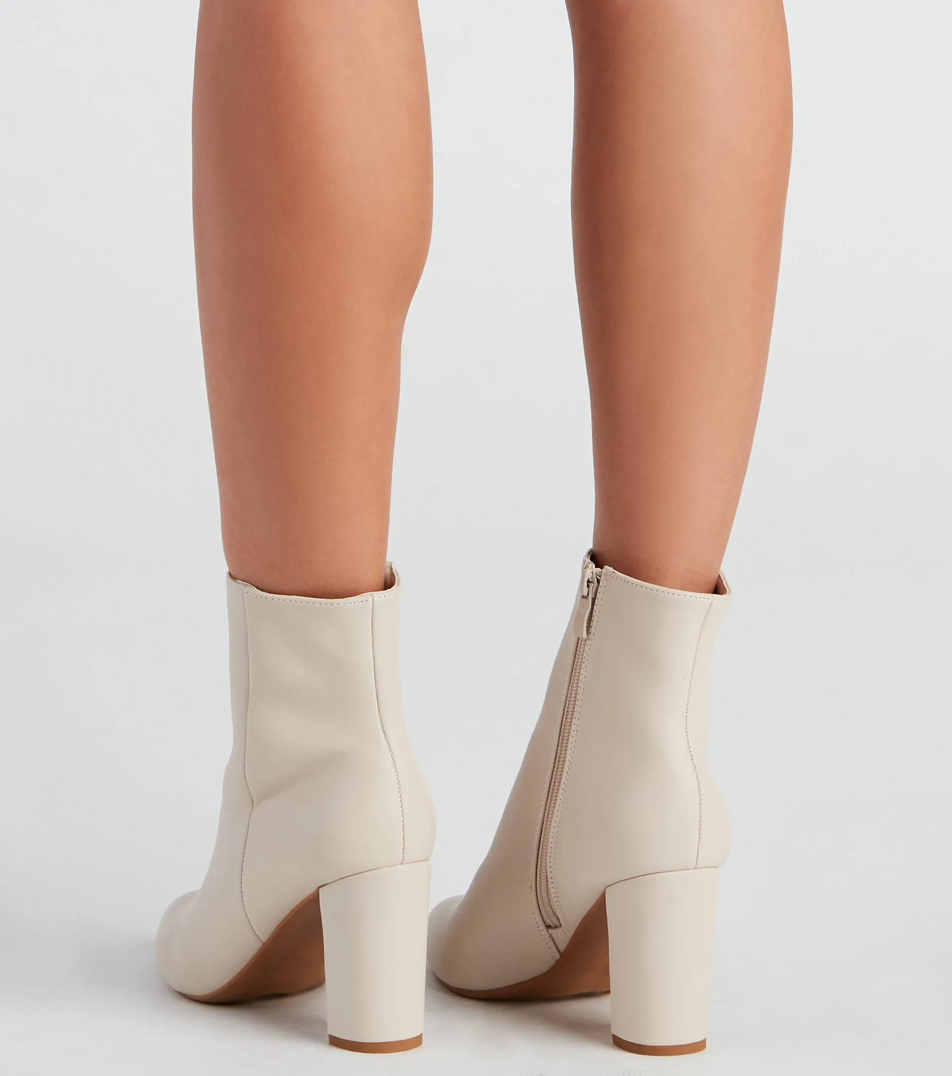 Back To Basics Faux Leather Ankle Booties