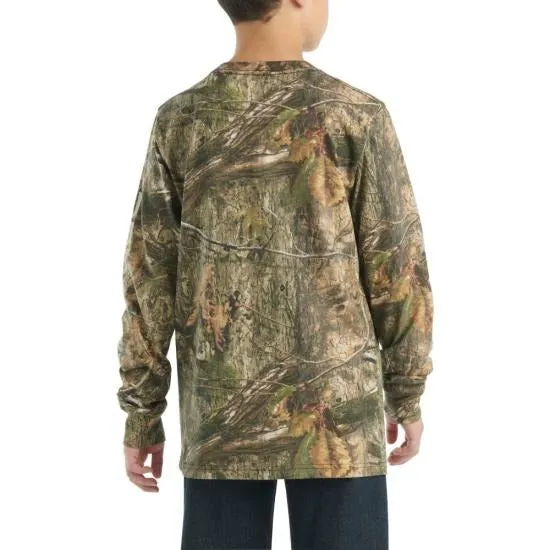 Boys' Long-Sleeve Camo Pocket T-Shirt