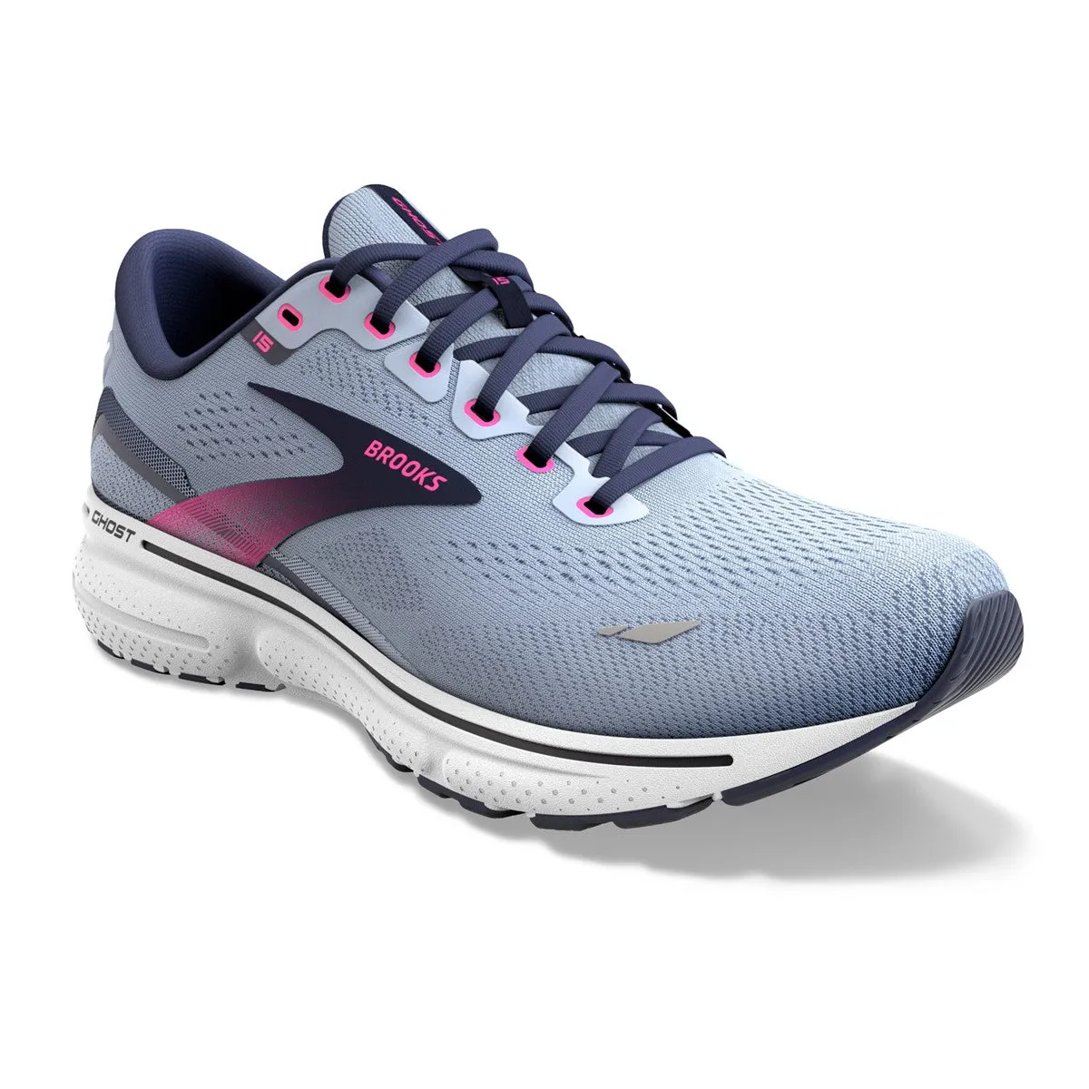 Brooks Ghost 15 (Women's) - Kentucky Blue/Peacoat/Pink