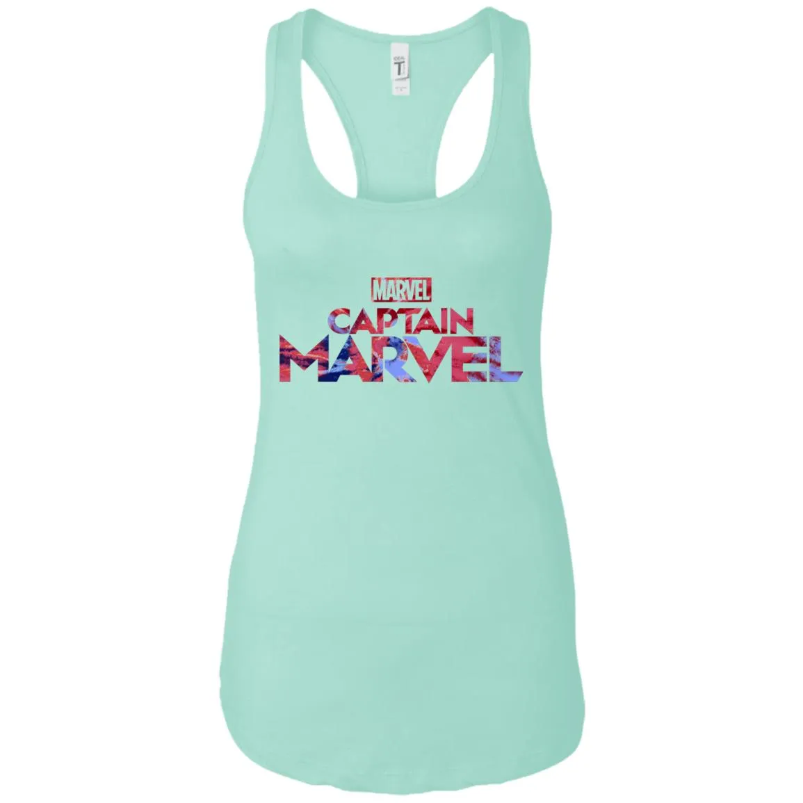 Captain Marvel Bold Tie Dye Movie Logo Women Tank Top