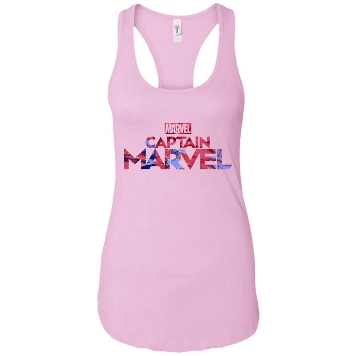 Captain Marvel Bold Tie Dye Movie Logo Women Tank Top