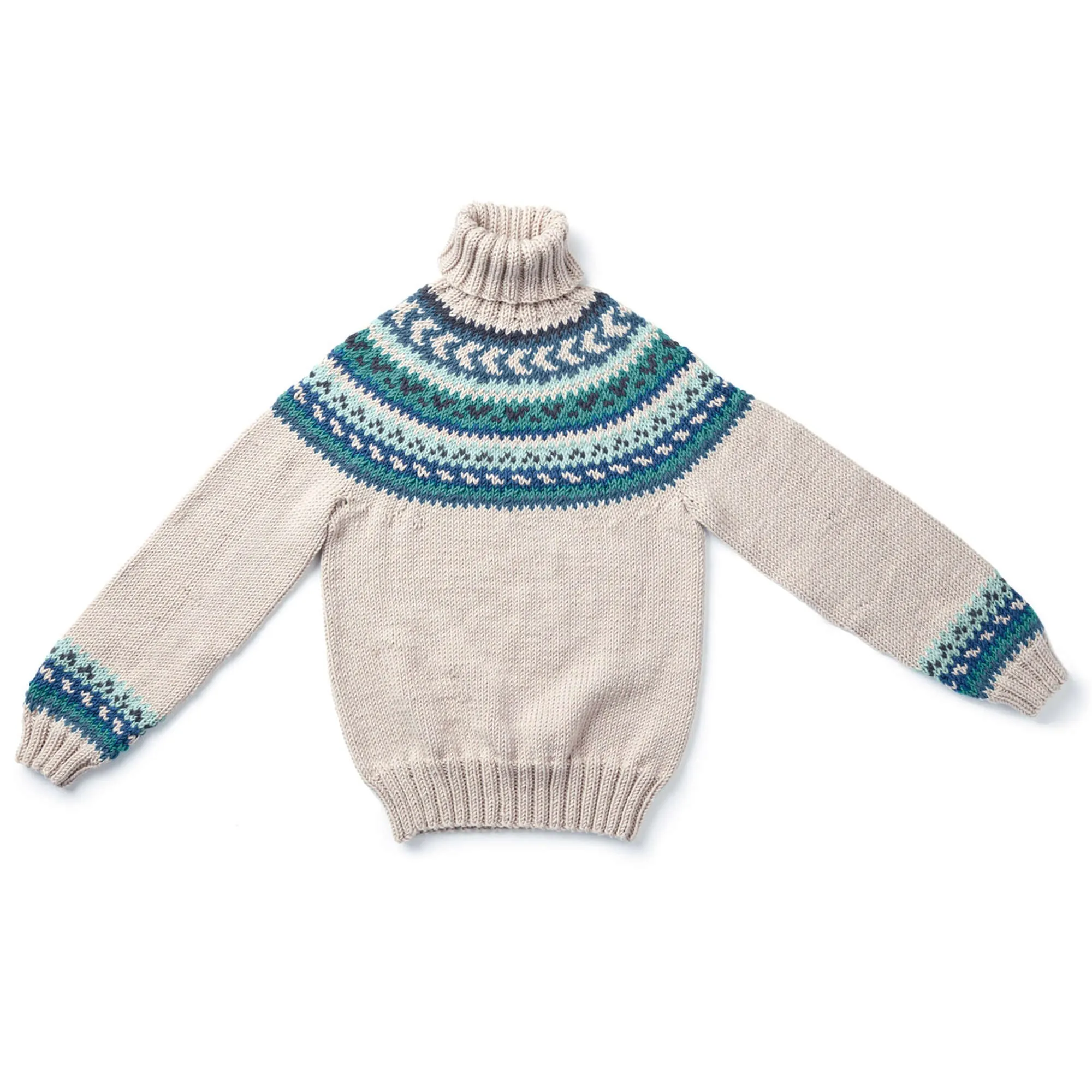 Caron X Pantone Fair Isle Knit Turtleneck