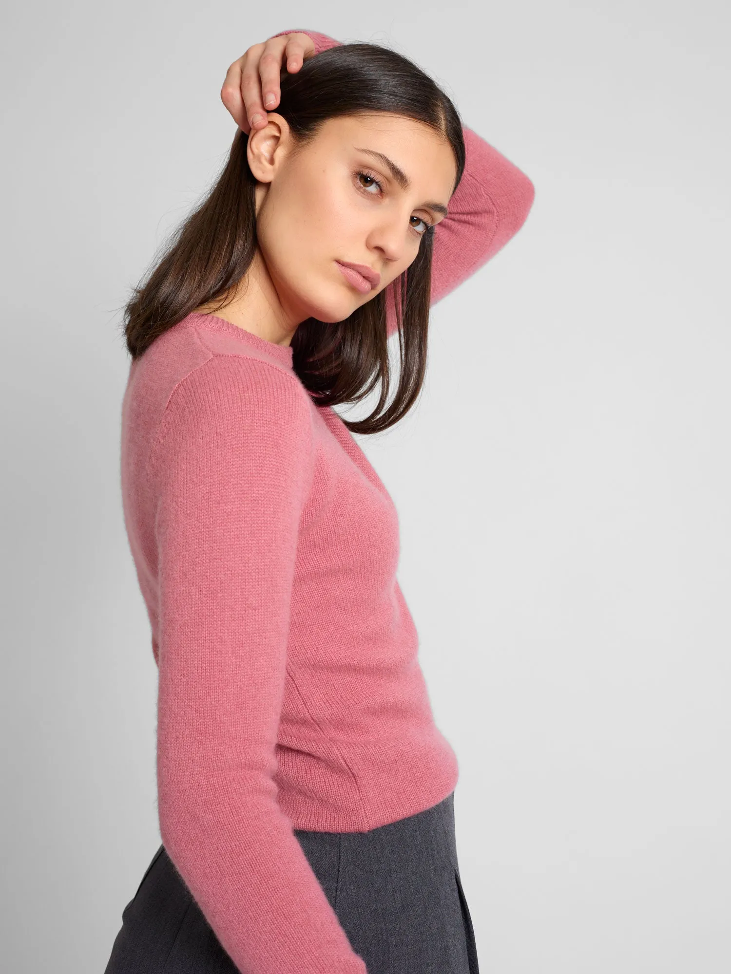 Cashmere sweater "Saga" - pink berry