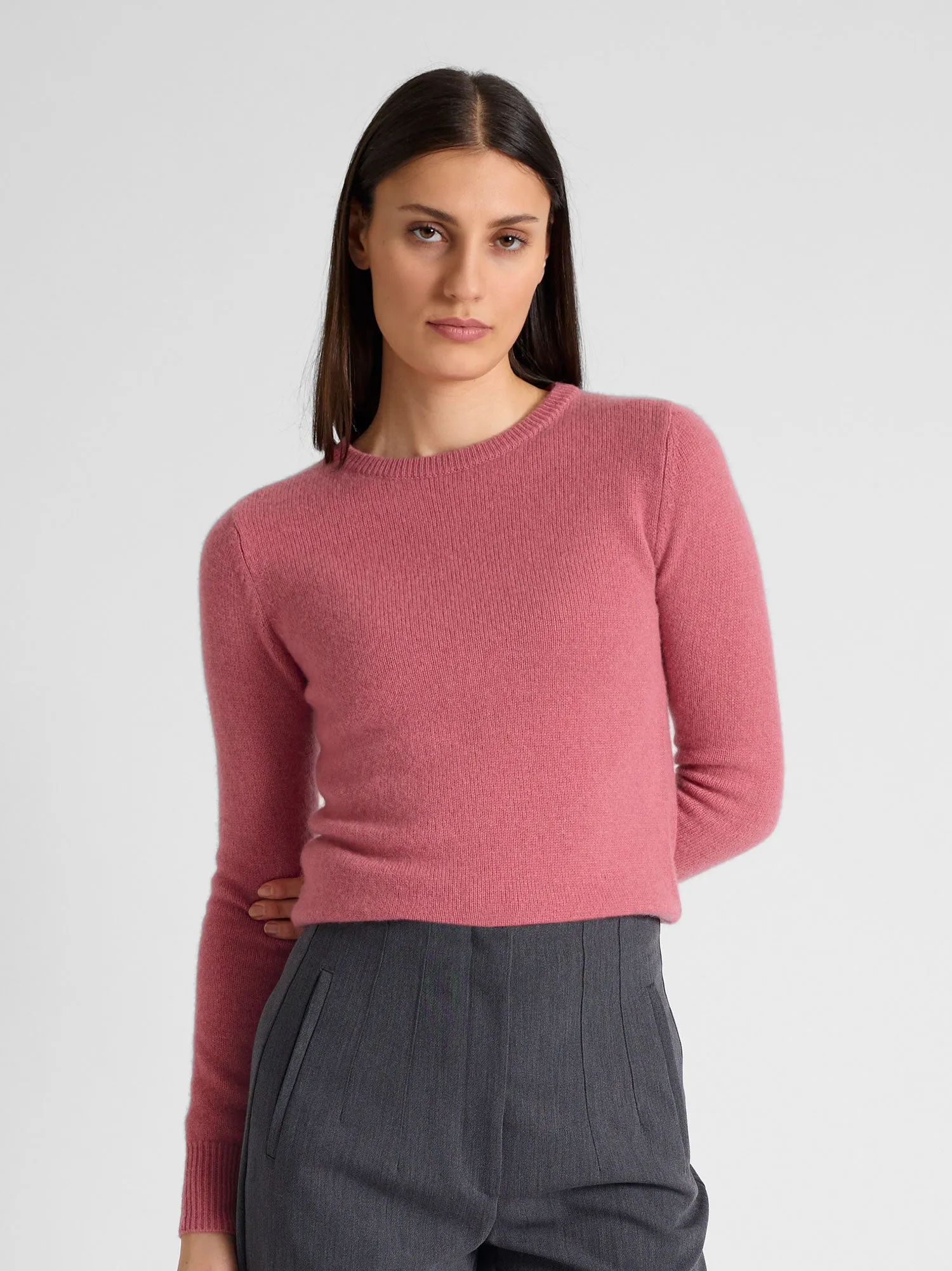 Cashmere sweater "Saga" - pink berry