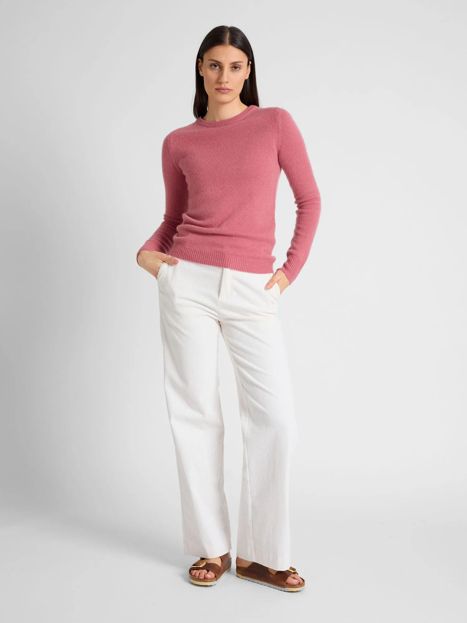 Cashmere sweater "Saga" - pink berry