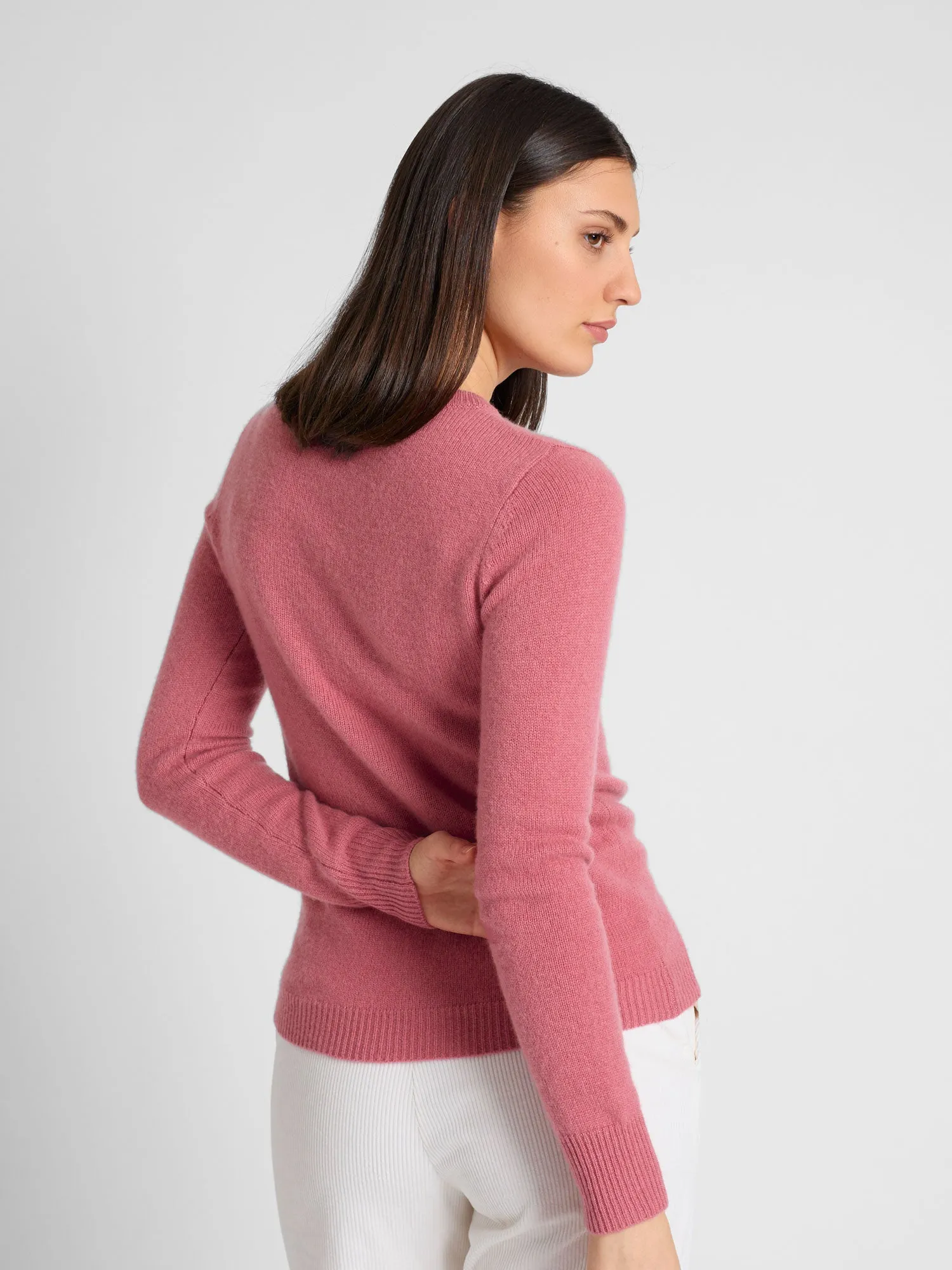 Cashmere sweater "Saga" - pink berry