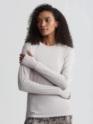 Cella Long-Sleeve Tee in Chateau Grey