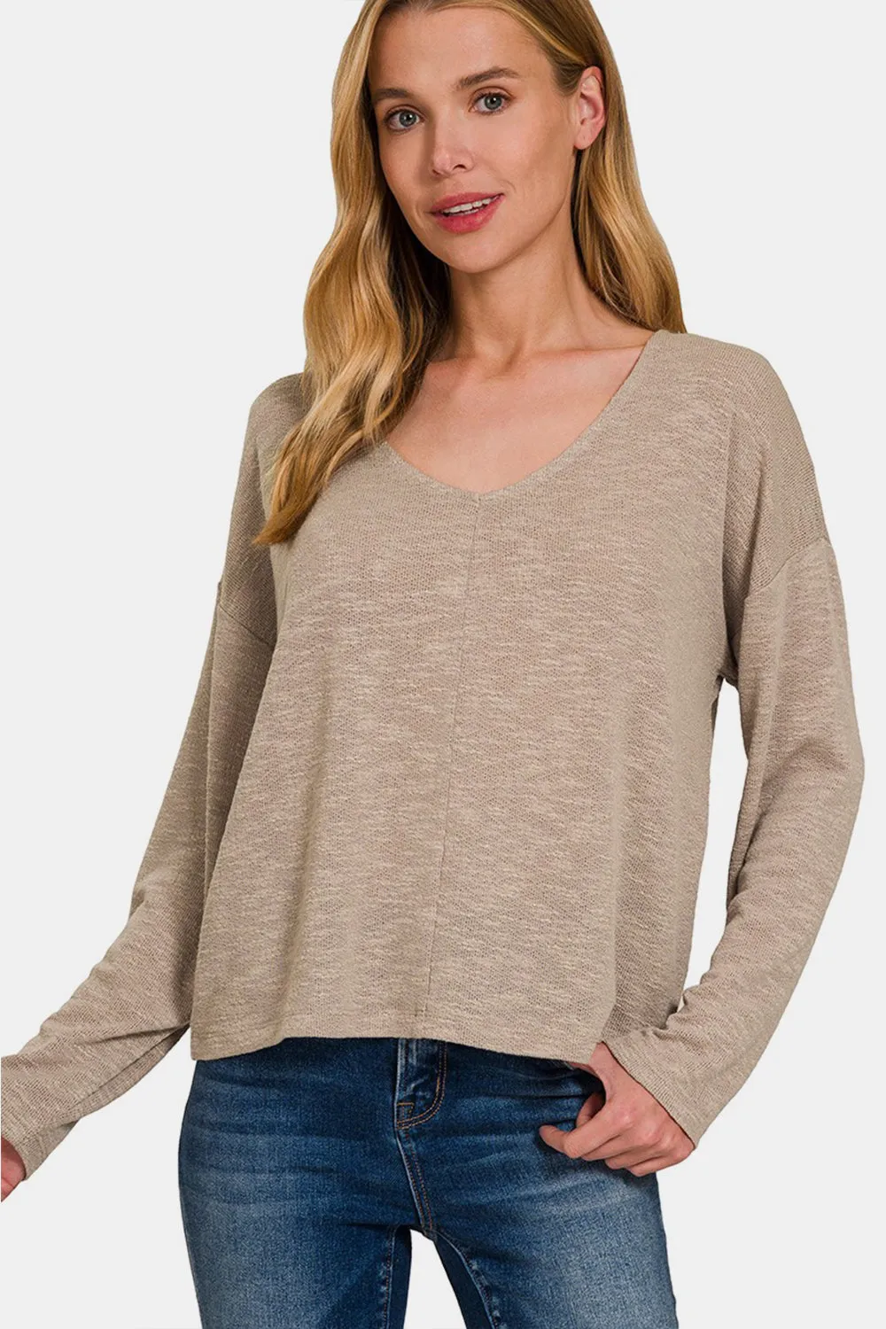 Dropped Shoulder Long Sleeve T-Shirt