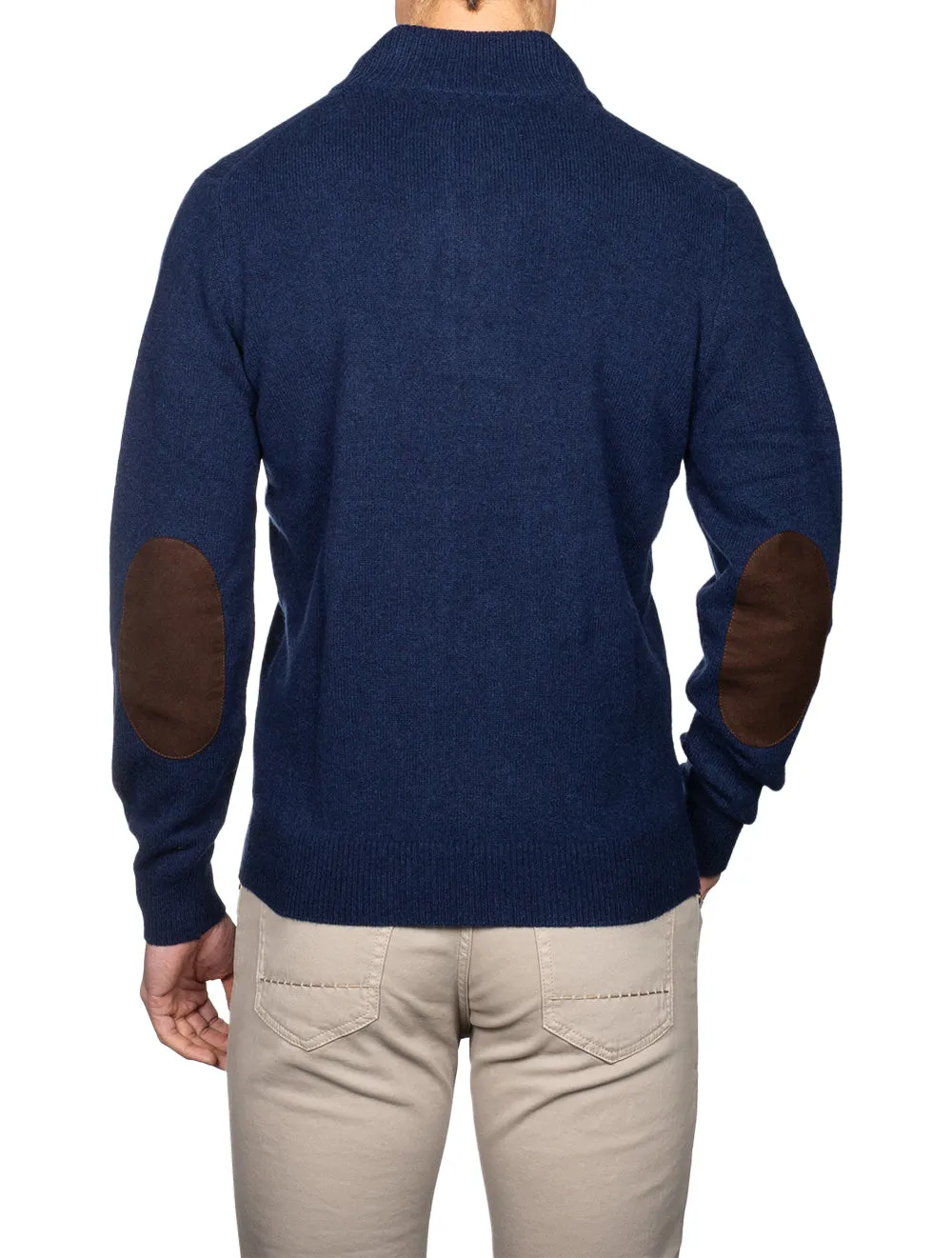 Essential Patch Half Zip Deep Blue