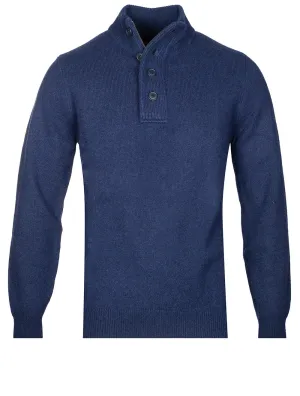 Essential Patch Half Zip Deep Blue