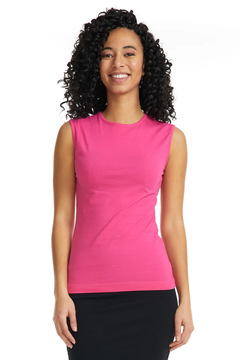 Esteez Cotton Spandex Sleeveless Fitted Layering Top for WOMEN