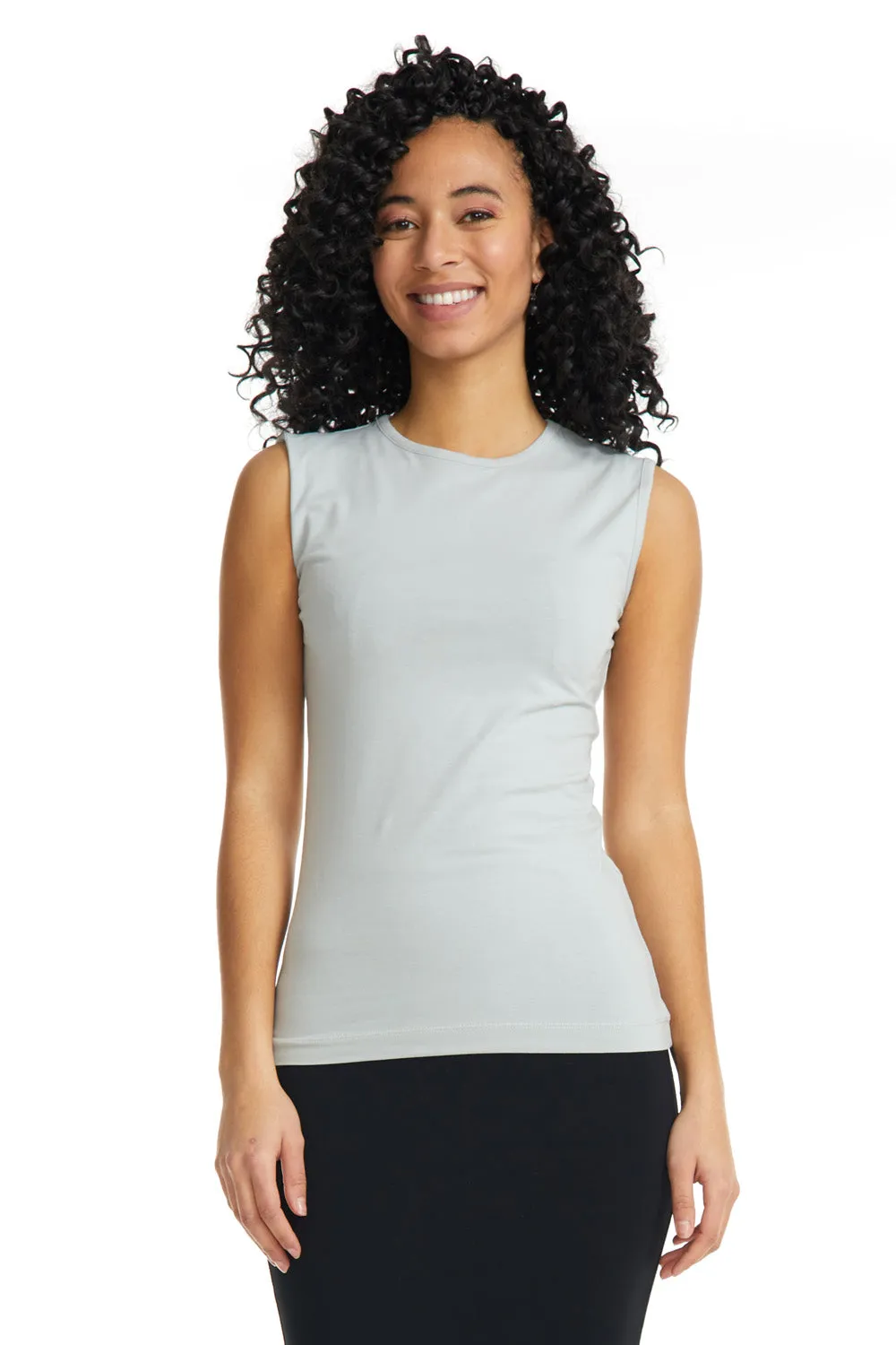 Esteez Cotton Spandex Sleeveless Fitted Layering Top for WOMEN