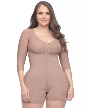 Fajas Uplady Sculpting Bodysuit with 3/4 Sleeves - Elegant Shape