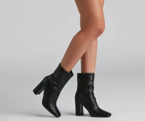 Fashion Square Toe Booties