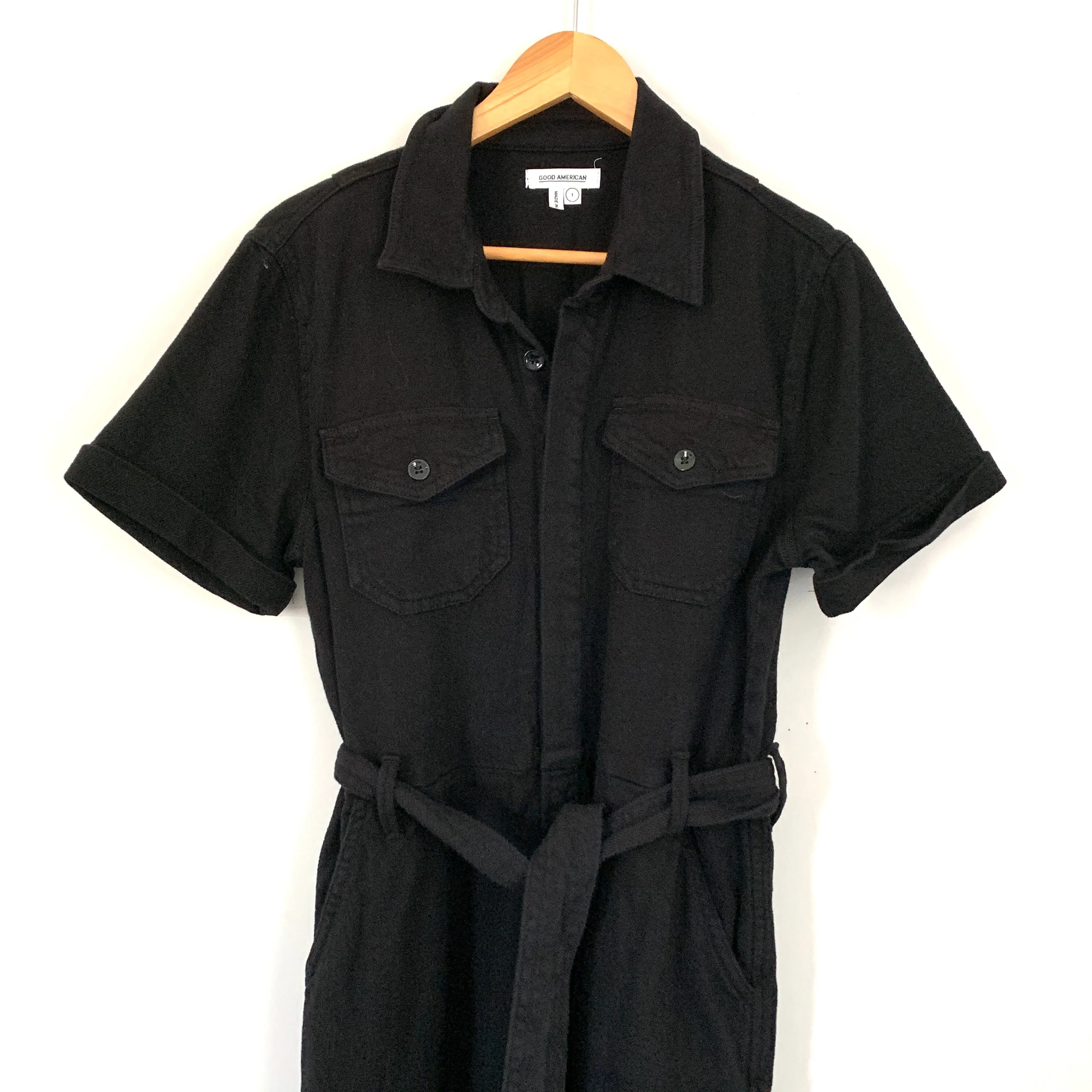 Good American Fit For Success Black Jumpsuit- Size 1