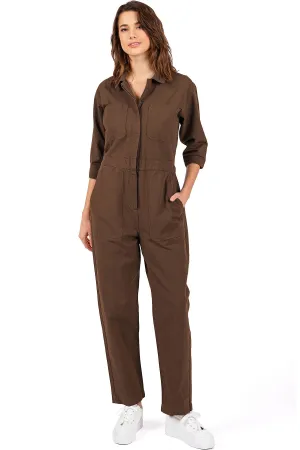 Lana Roux Coverall Aviator Jumpsuit