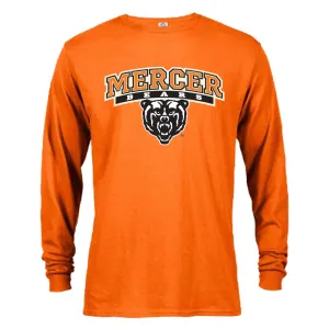 Mercer University Bears MU Classic Arch Text with Mascot Long Sleeve T-Shirt Tee