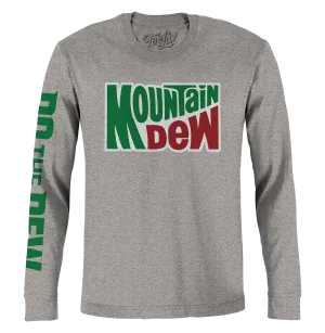 Mountain Dew Do The Dew Sleeve Print Long Sleeve T-Shirt - Gray