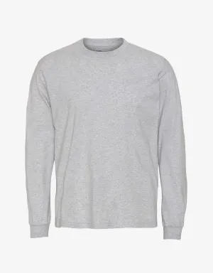 Oversized Organic LS T-shirt - Heather Grey