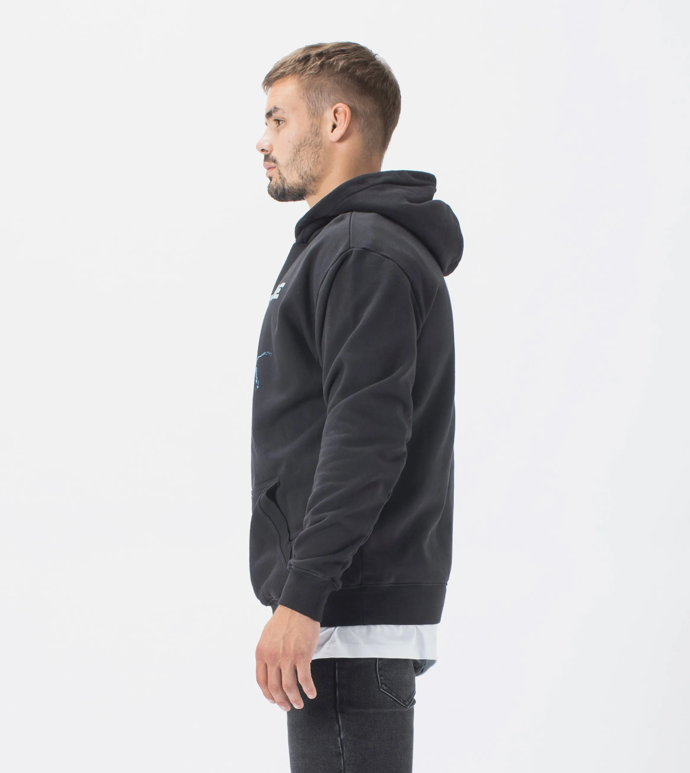 Pegasus Lowgo Hood Sweat GD Black