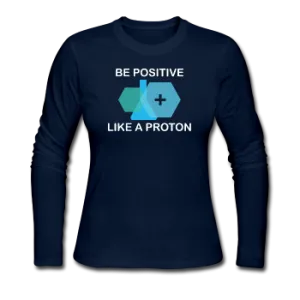 "Be Positive" (white) - Women's Long Sleeve T-Shirt