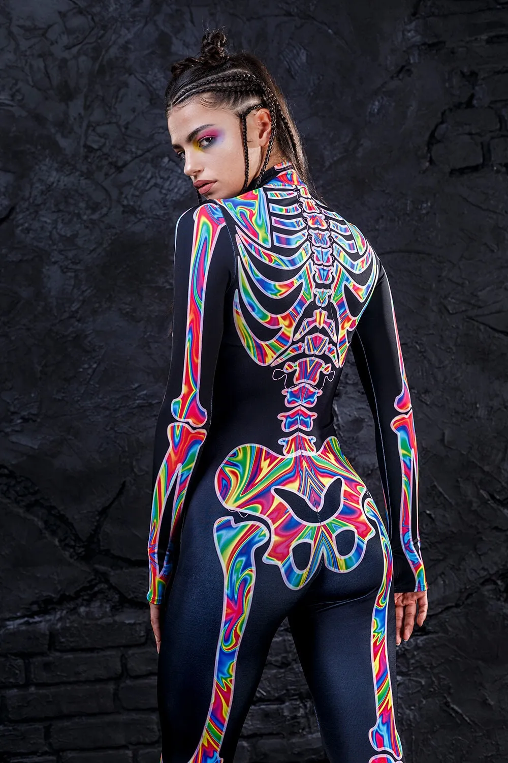 Rainbow Skeleton Costume