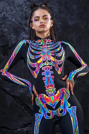 Rainbow Skeleton Costume