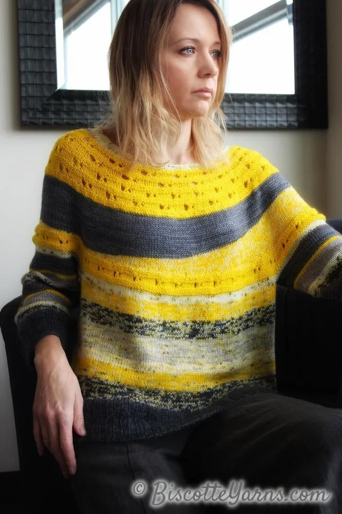 Ray of Soleil free sweater pattern