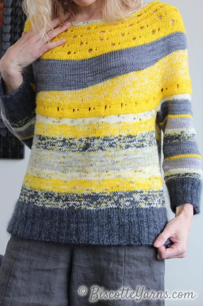 Ray of Soleil free sweater pattern