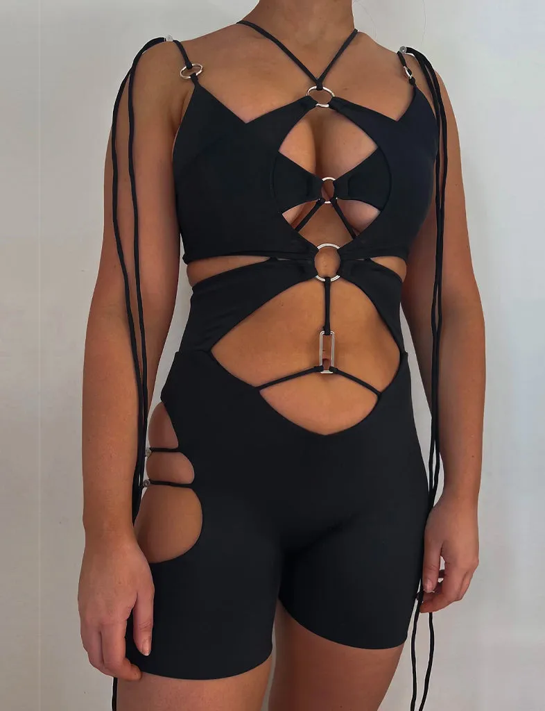 RAZOR BODYSUIT - BLACK