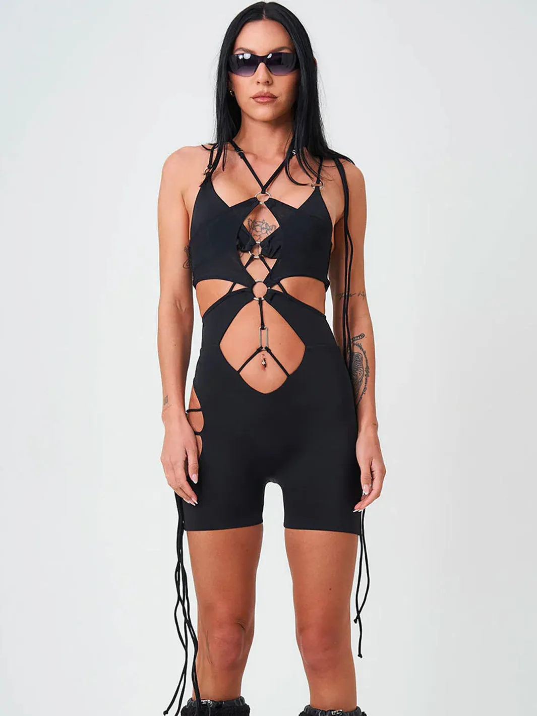 RAZOR BODYSUIT - BLACK