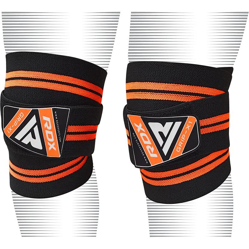 RDX K3 Elasticated Orange Knee Wraps OEKO-TEX® Standard 100 certified