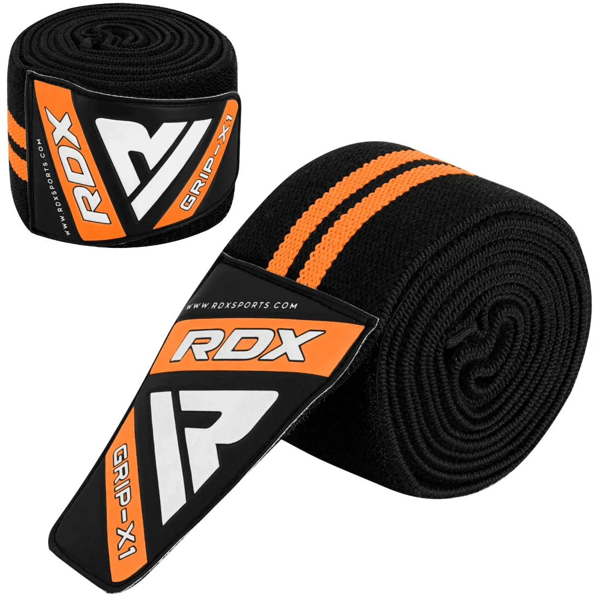 RDX K3 Elasticated Orange Knee Wraps OEKO-TEX® Standard 100 certified