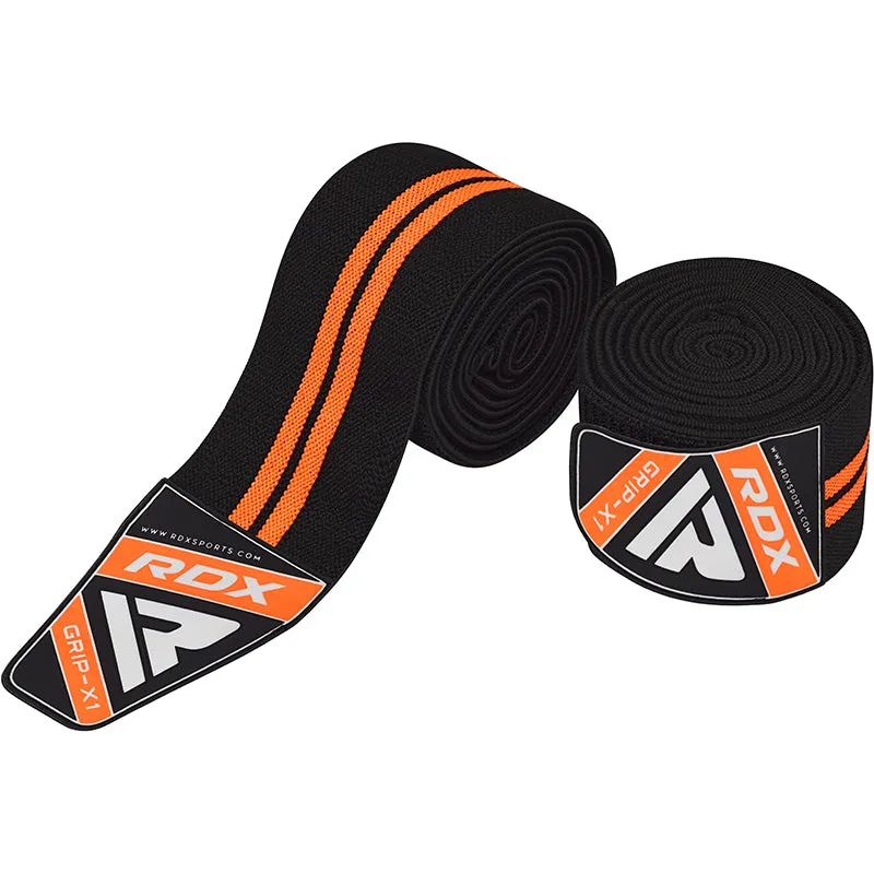 RDX K3 Elasticated Orange Knee Wraps OEKO-TEX® Standard 100 certified