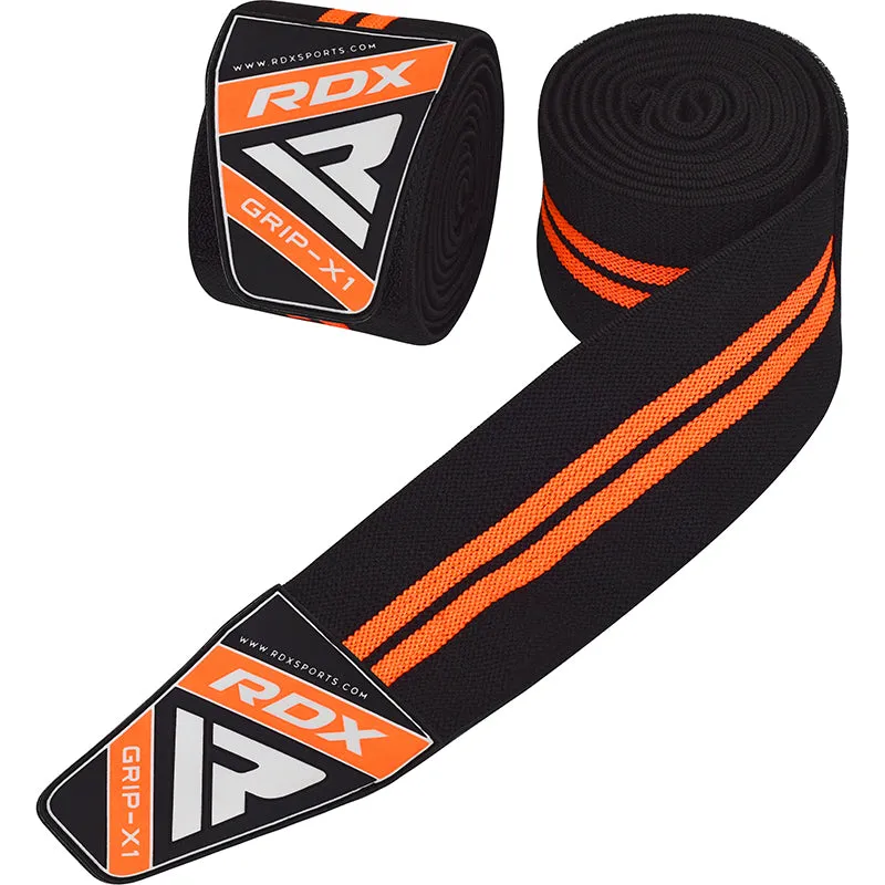 RDX K3 Elasticated Orange Knee Wraps OEKO-TEX® Standard 100 certified