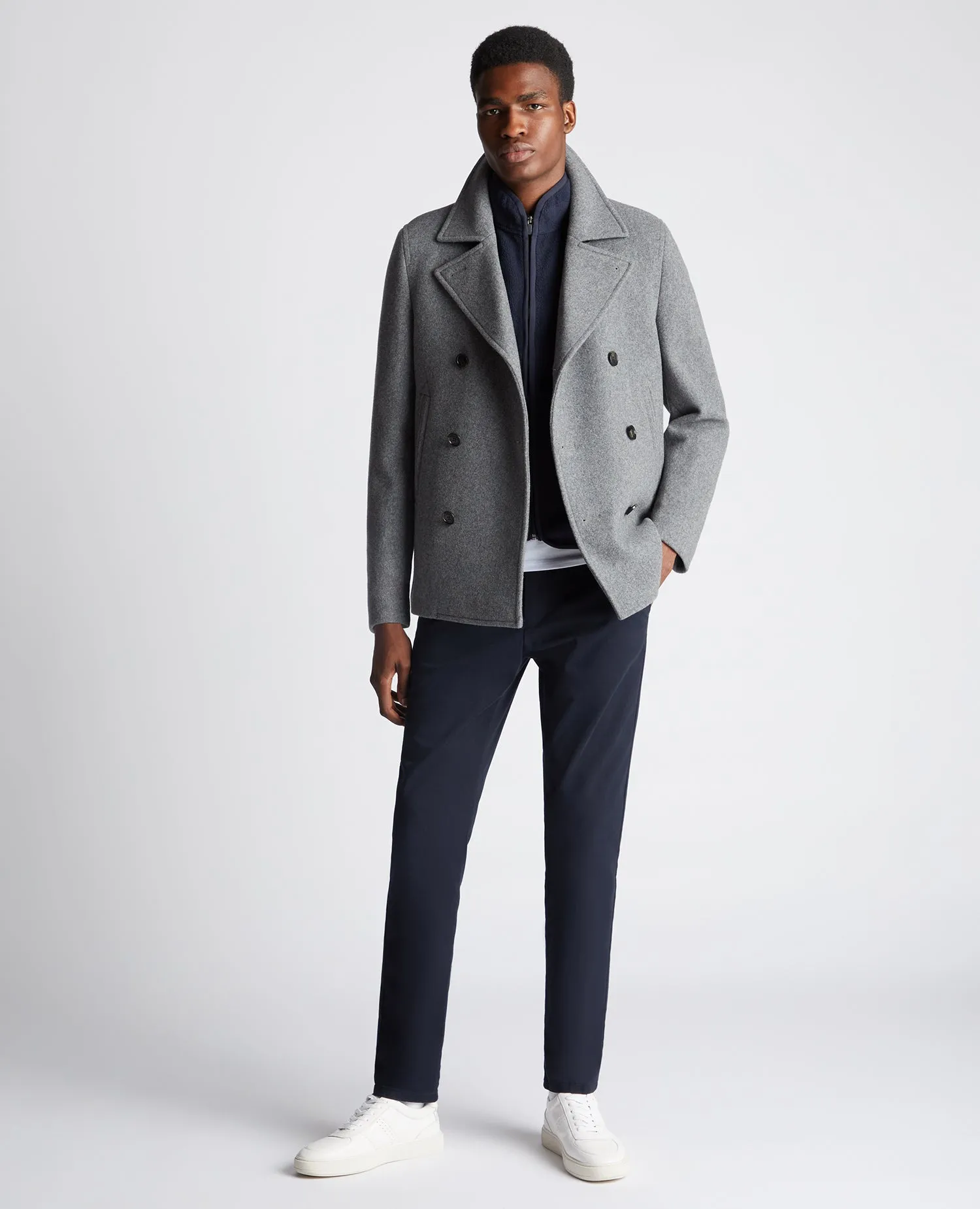 Regular Fit Wool-Mix Tailored Coat