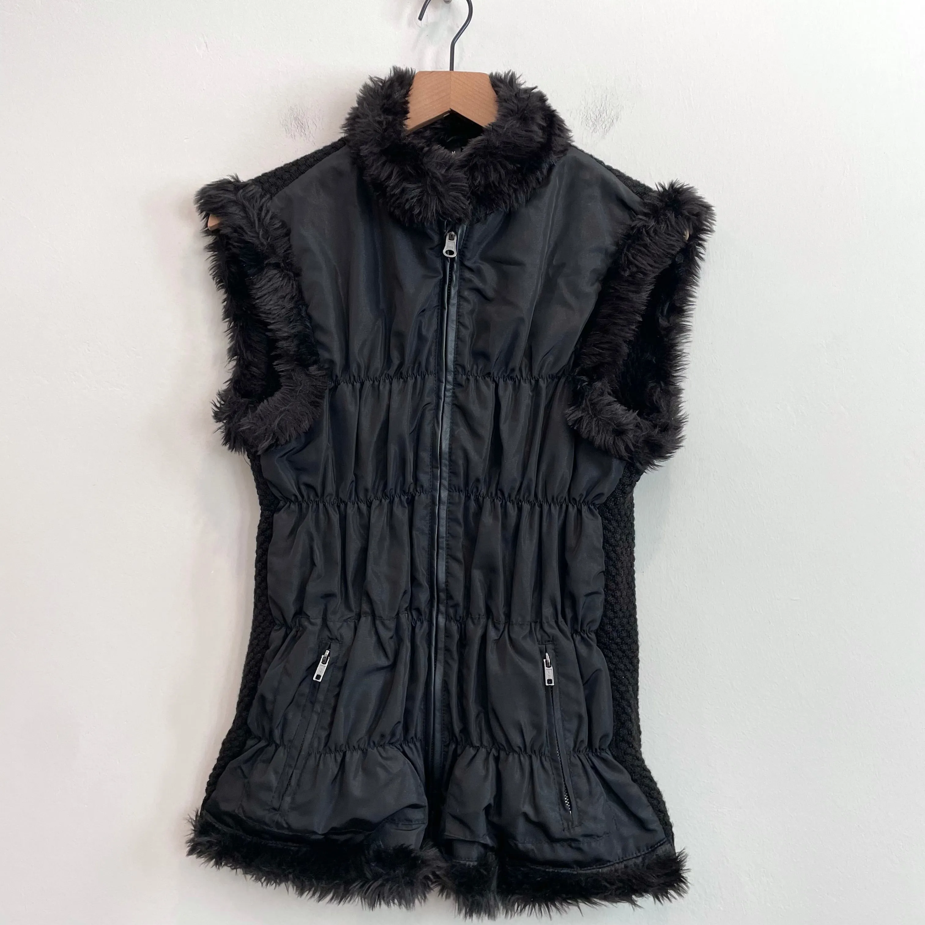 Reversible Faux Fur Knit Vest