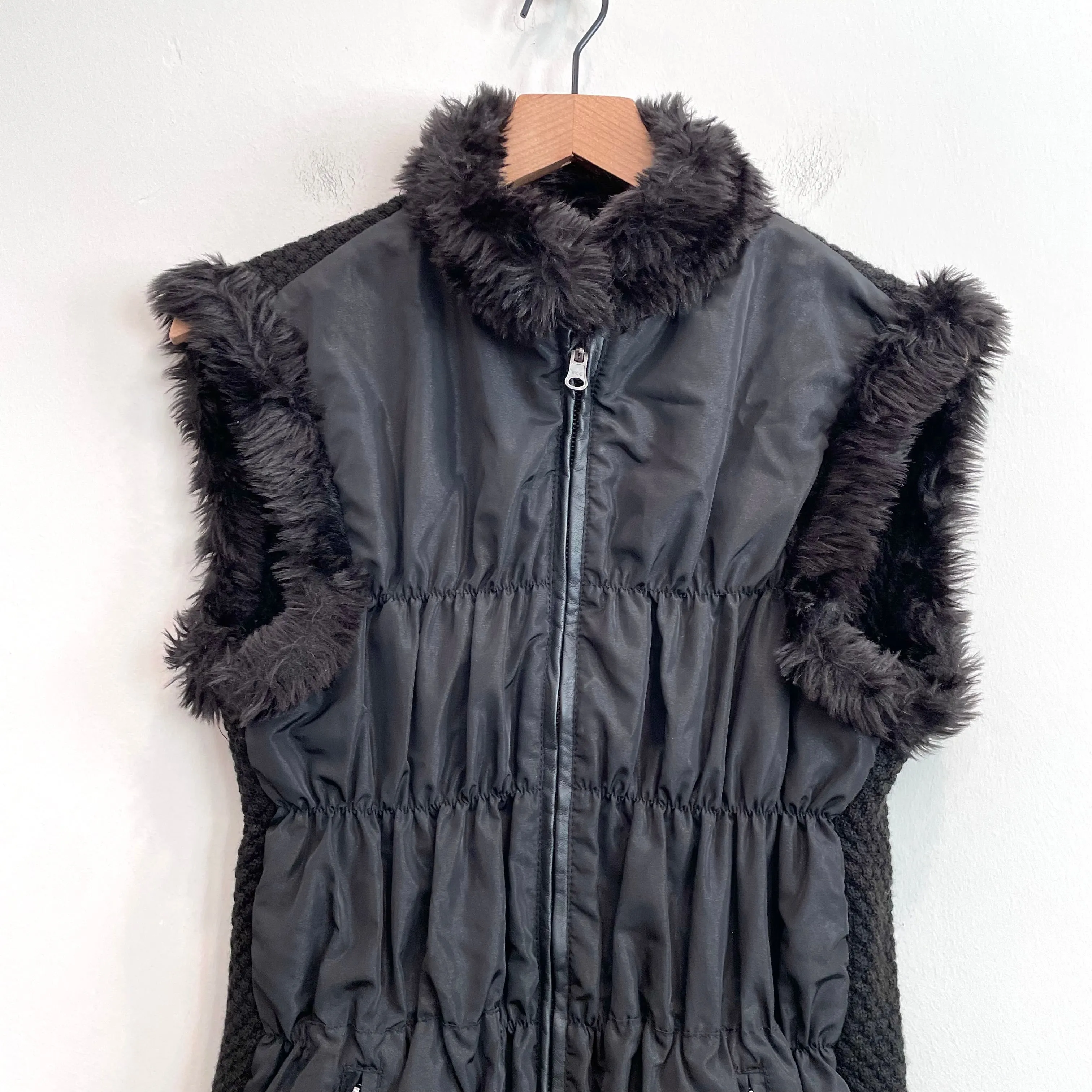 Reversible Faux Fur Knit Vest