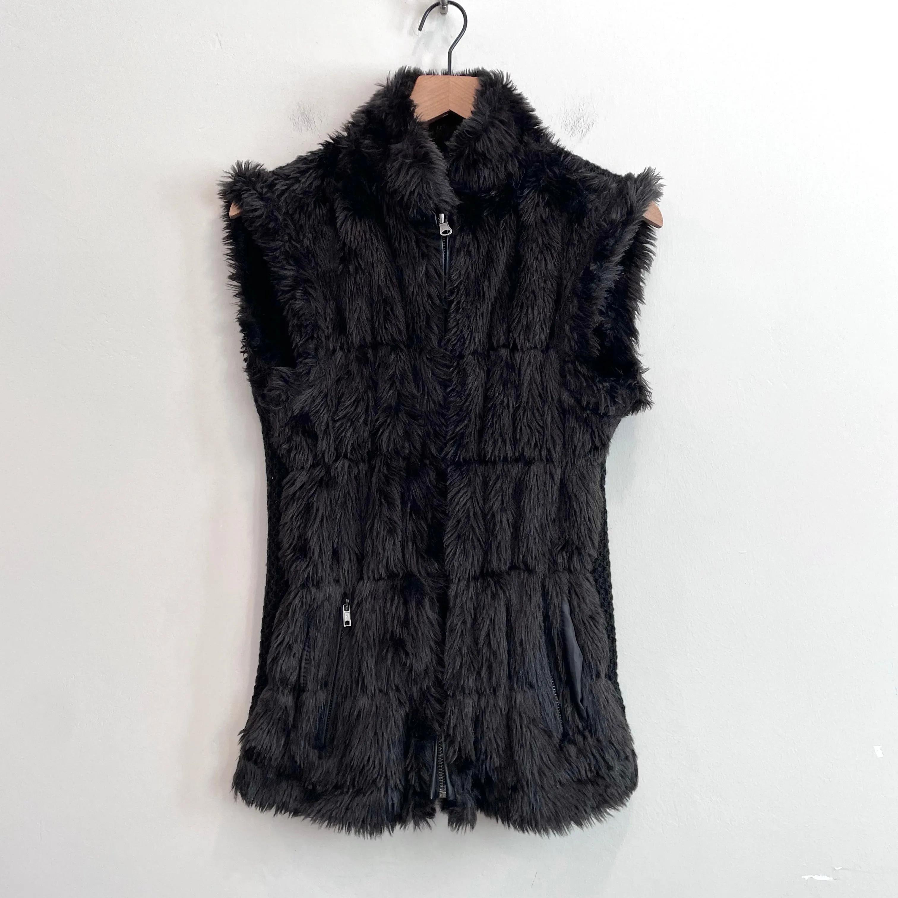 Reversible Faux Fur Knit Vest