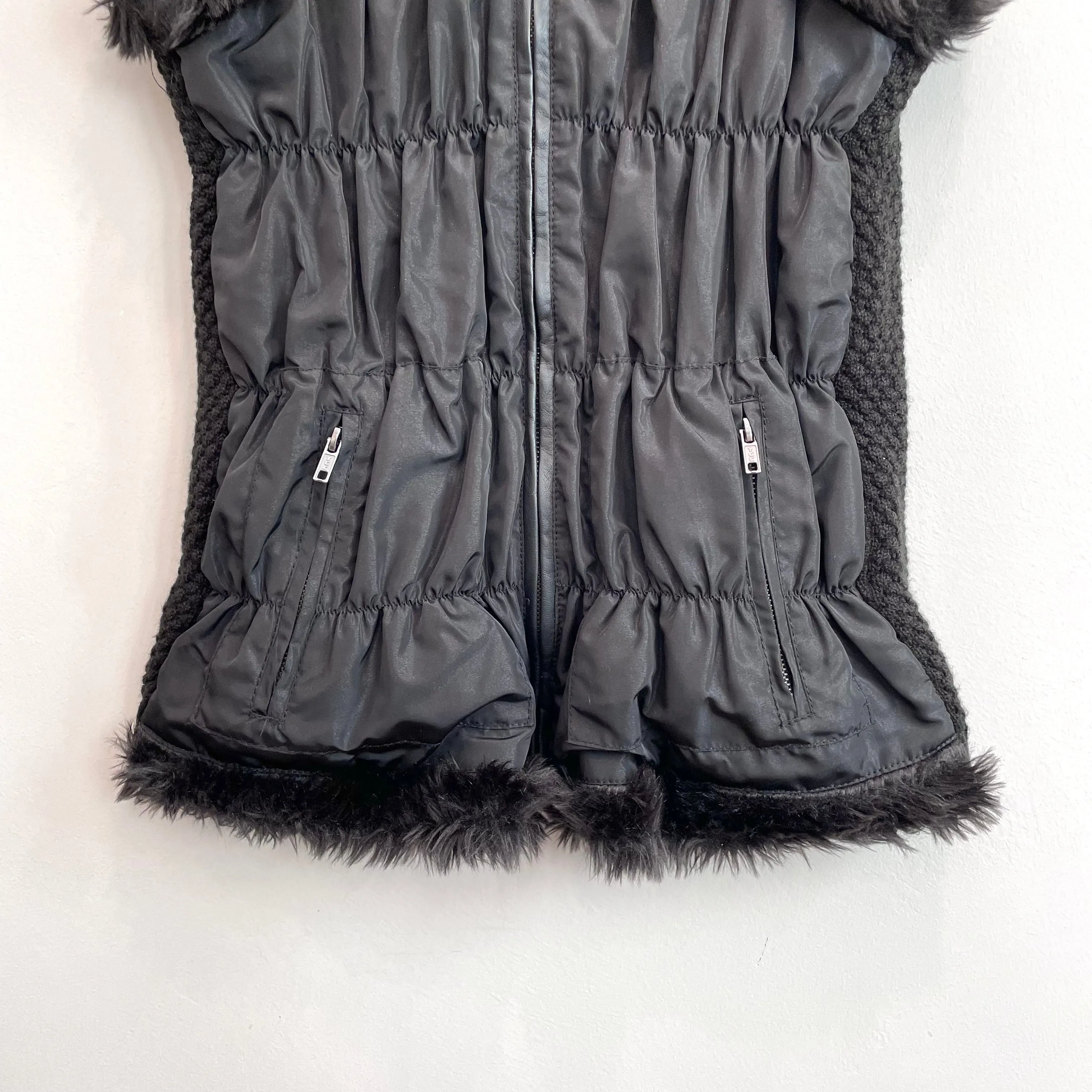 Reversible Faux Fur Knit Vest