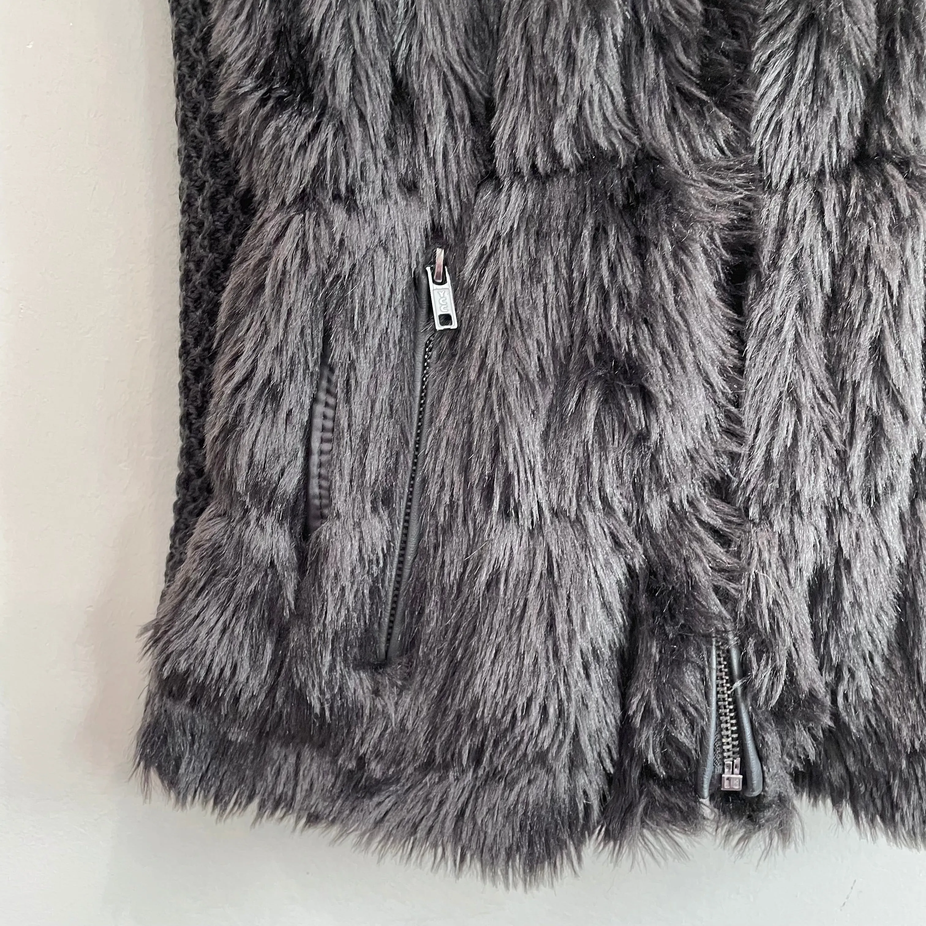 Reversible Faux Fur Knit Vest