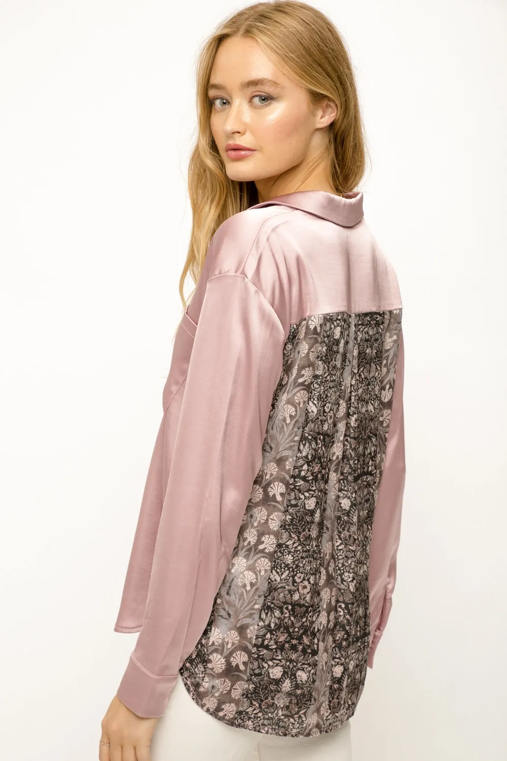 Shimmery Soft Shirt - Rose