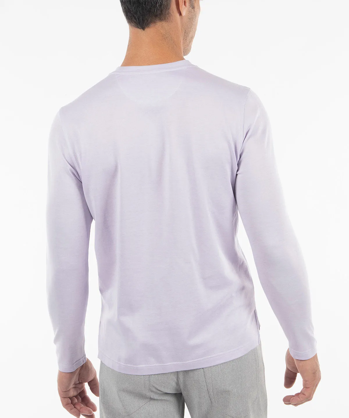 Signature Cotton Knit Long-Sleeve Cabana Tee Shirt