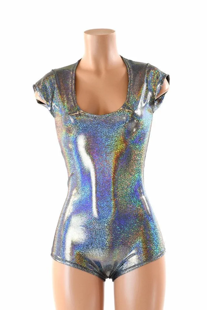 Silver Holographic Romper