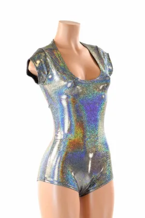 Silver Holographic Romper