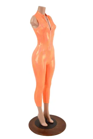 Sleeveless Capri Length Catsuit with Stella Neckline