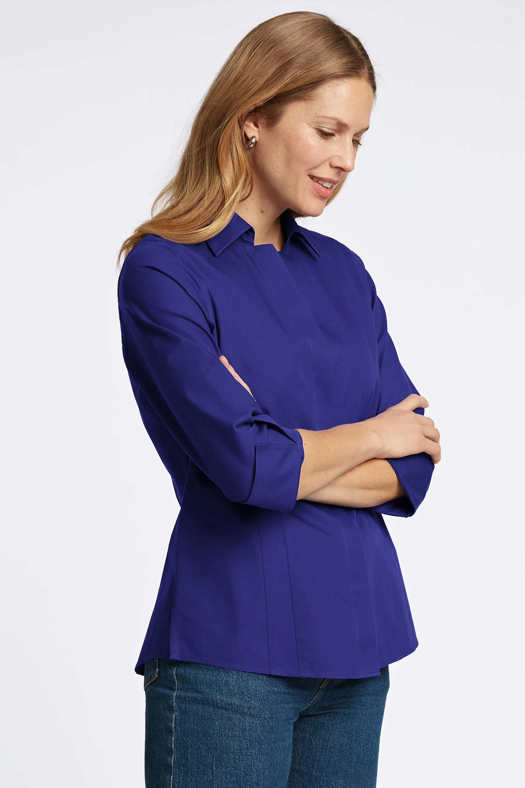 Taylor Pinpoint No Iron 3/4 Sleeve Shirt